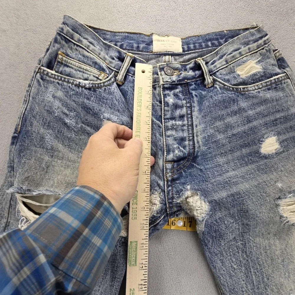 Fear of God Jeans Mens‎ Fourth Collection 2015-2016 Altered Waist Zip Ankle Read
